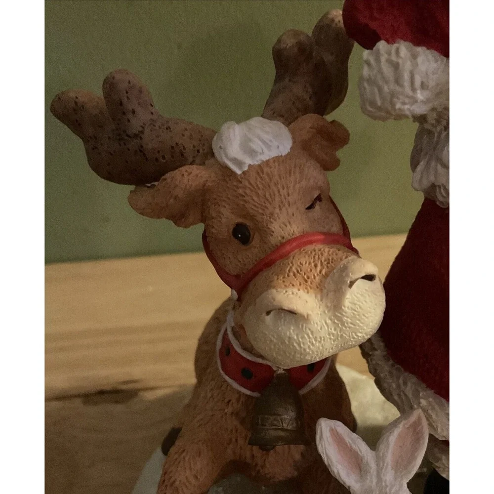 Vintage Winkle's Wonderland Collection Winkle Family Collectible Santa And Moose